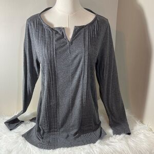 Lands' End Charcoal Long Sleeve Women's Top